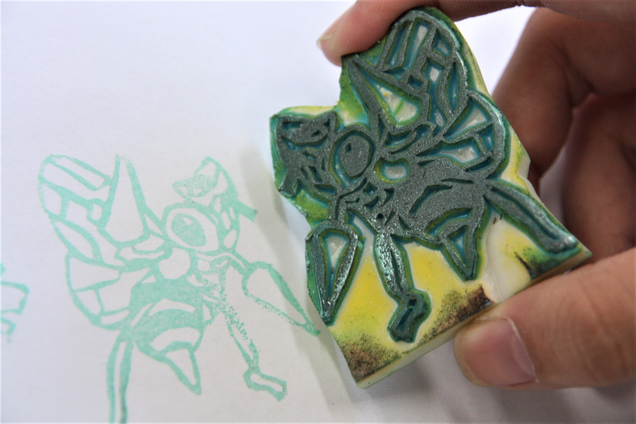 手作りハンコでゲットだぜ！　中学生がポケモン151匹を消しゴムで再現