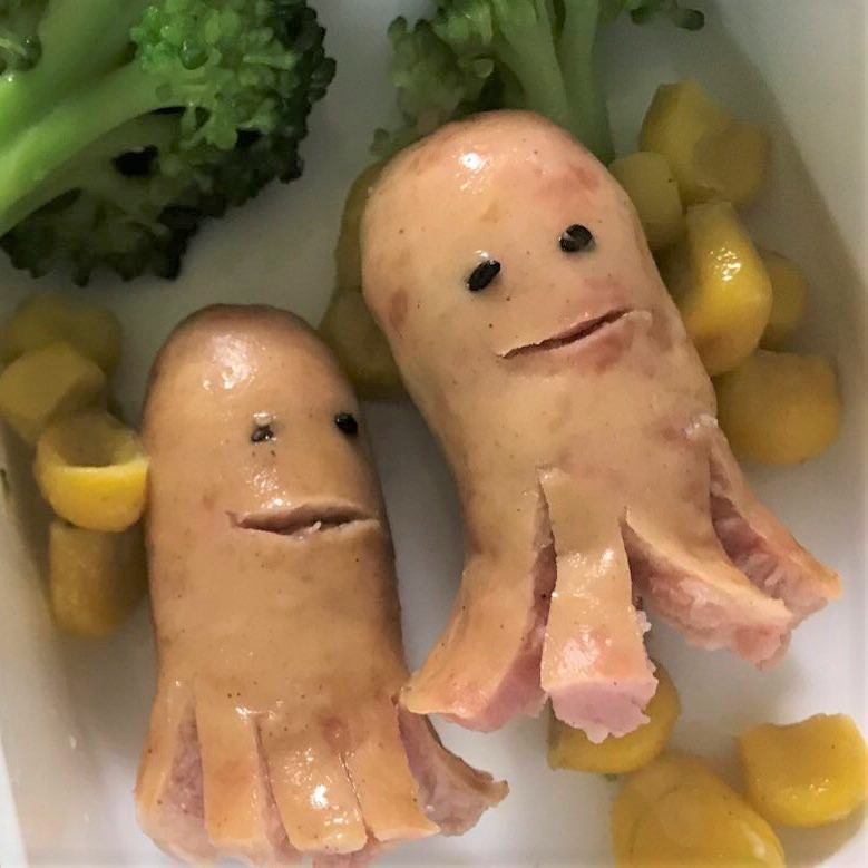 タコさんウインナーが想定外の怖い顔に!!　感想聞いた子どもはまさかの回答